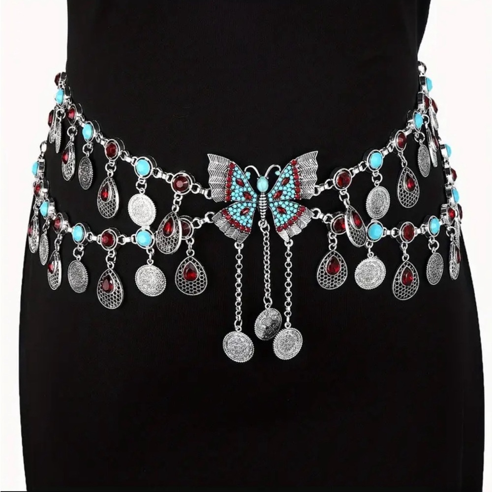 Bohemian Butterfly Tassel Chain Belt